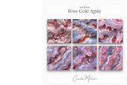 Rose Gold Agate Digital Paper JPG, a Texture Graphic by Creative Matrix82 (Thumbnail 4 of 6)