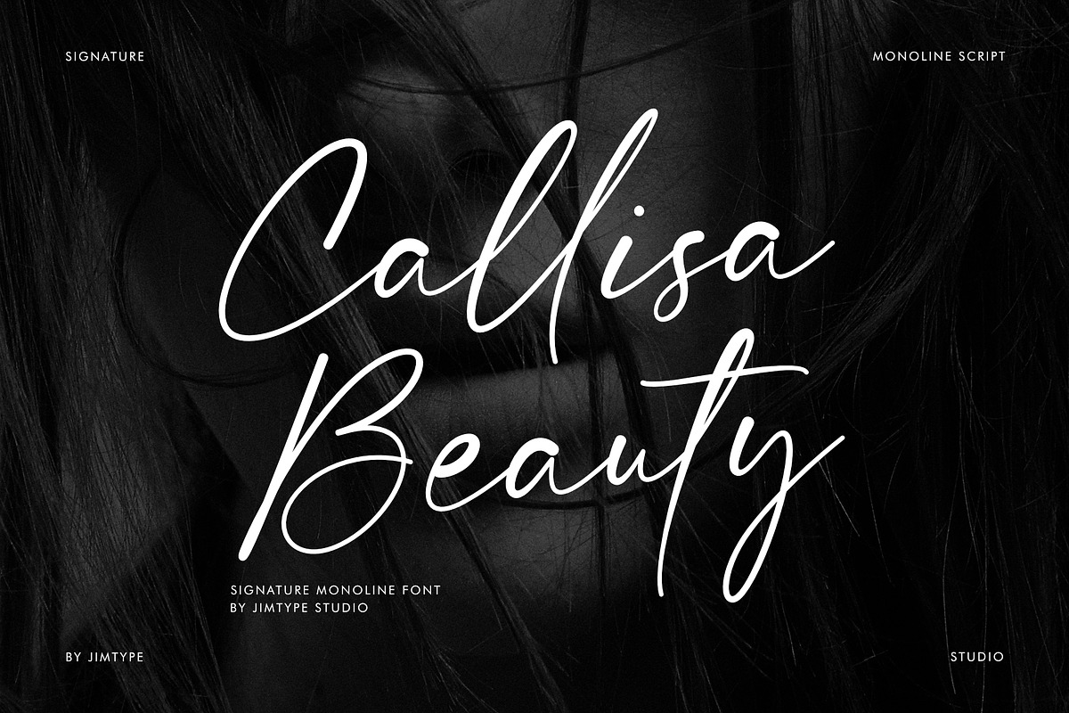 Callisa Beauty - Business Brand Font, a Script Font by Jimtype Studio (Photo 1 of 9)