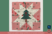 Christmas Tree Quilt Block Mockup, a Household Mockup by Ciranda Design (Thumbnail 4 of 10)