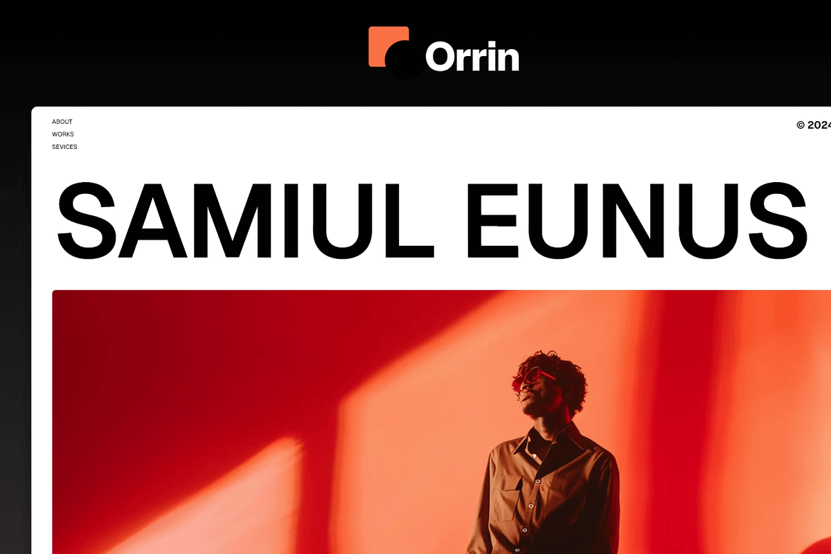 Orrin: Figma Portfolio Template, a Websites & App Template by Flow Samurai Templates (Photo 2 of 6)