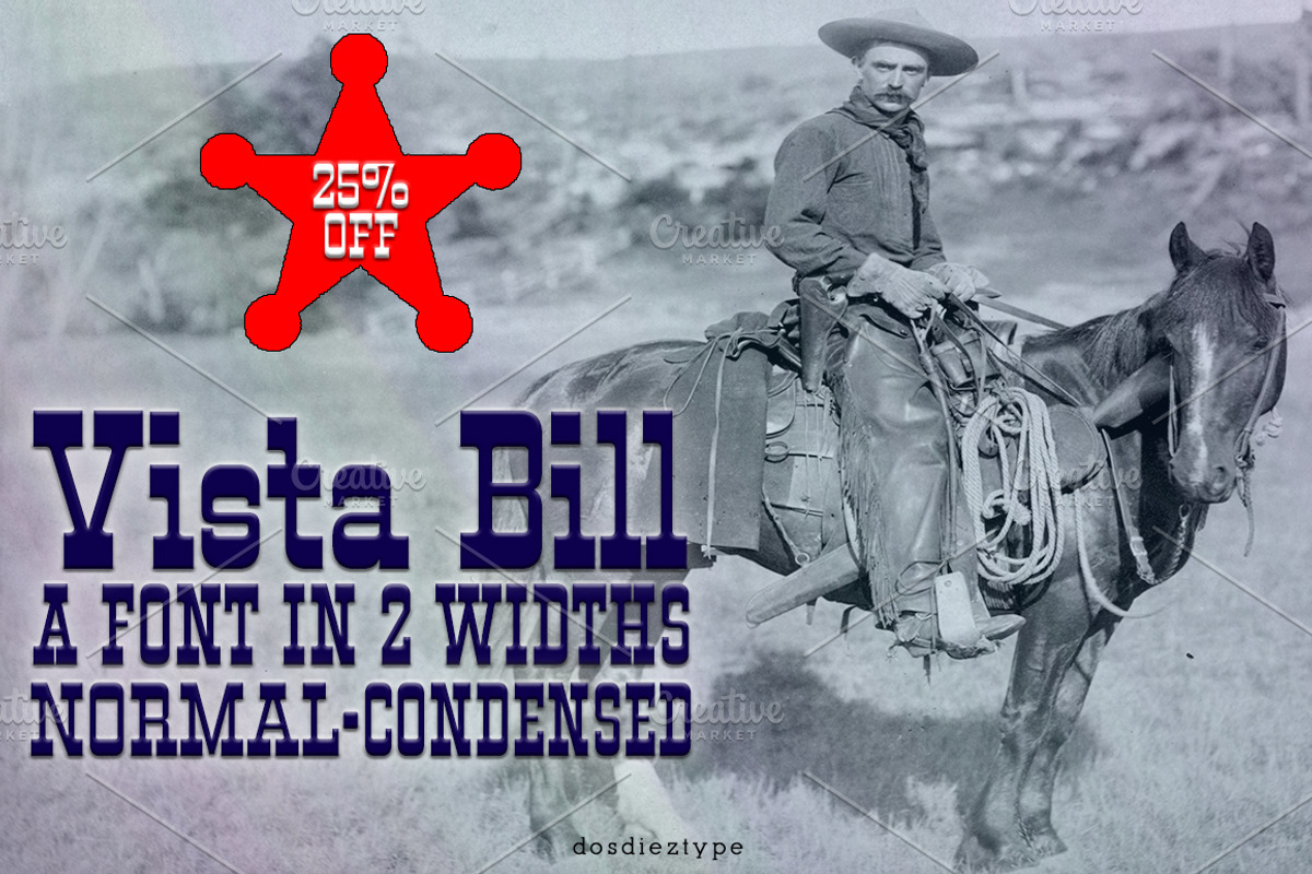 Vista Bill Western Style Font Bundle