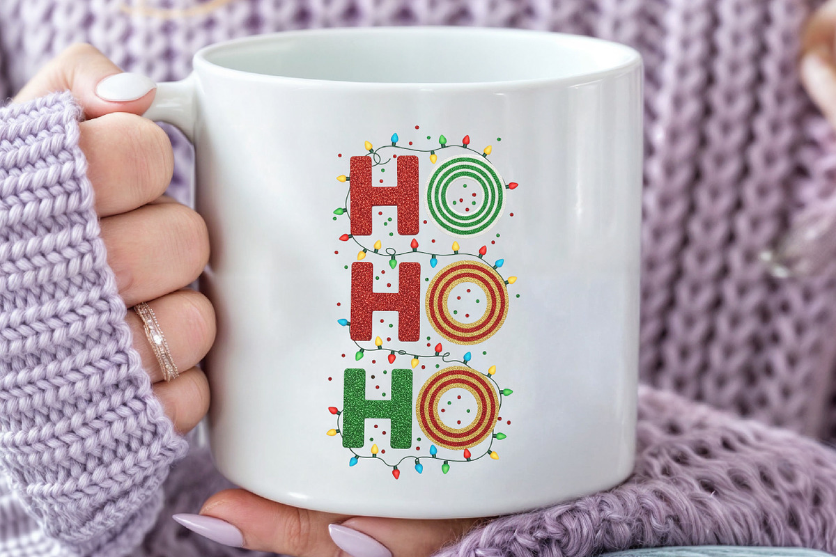 Ho Ho Ho PNG - Christmas Lights, an Illustration by Black Bird Studio (Photo 3 of 4)