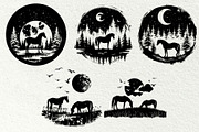 Horse SVG Bundle. Horse and girl, an Animal Illustration by DENIDigitalArtSudio (Thumbnail 8 of 9)
