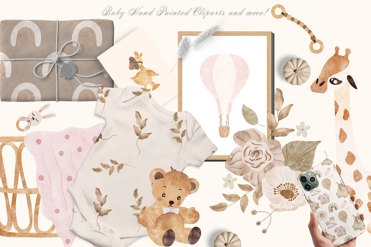 Watercolor Boho Baby Nursery Set, an Animal Illustration by Pati Paints (Photo 2 of 15)