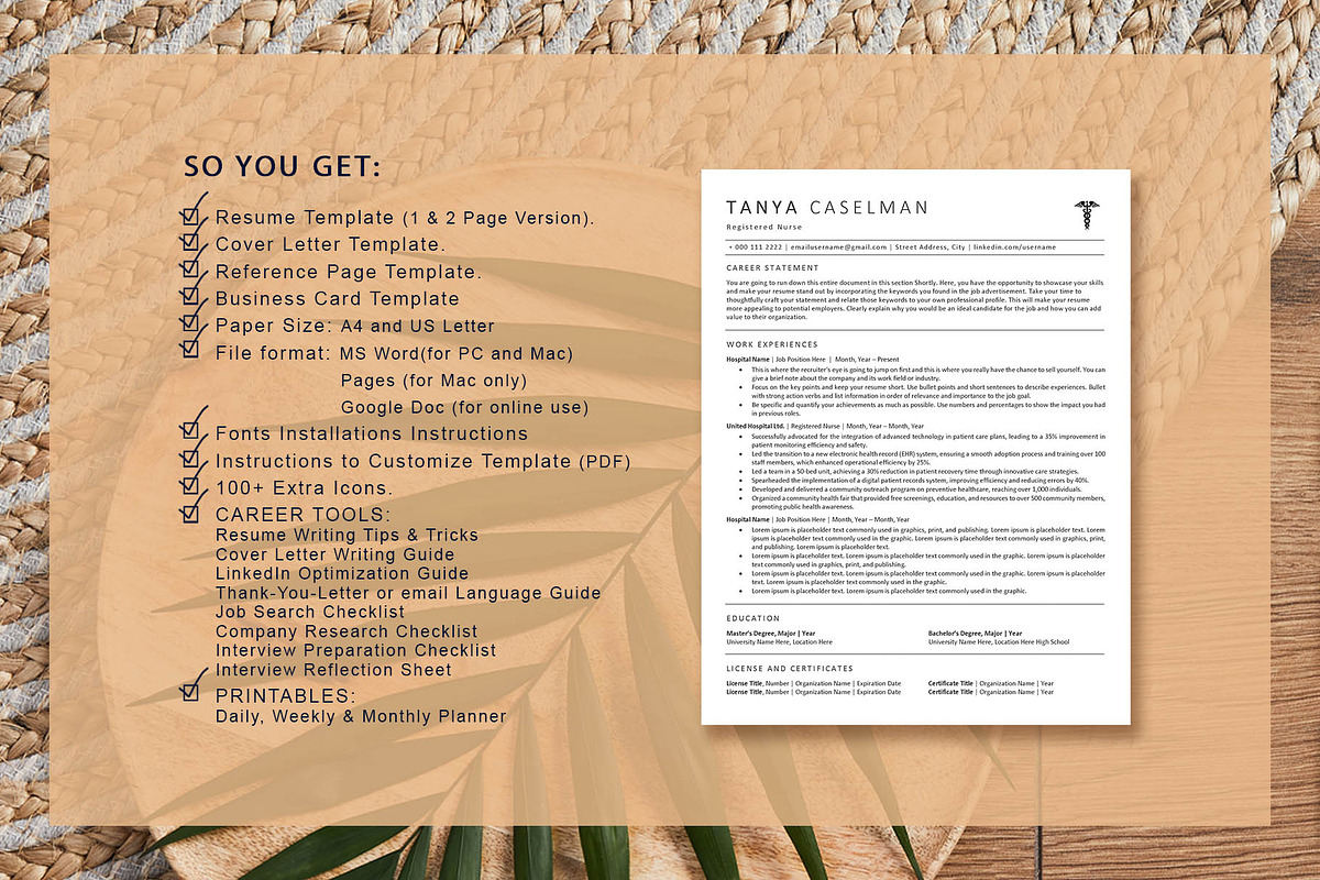 Nurse Resume Template, a Resume Template by VictoriousVita (Photo 7 of 7)