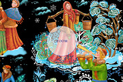 Palekh folk winter seamless pattern, a Pattern Graphic by Alena Lazareva (Thumbnail 7 of 9)
