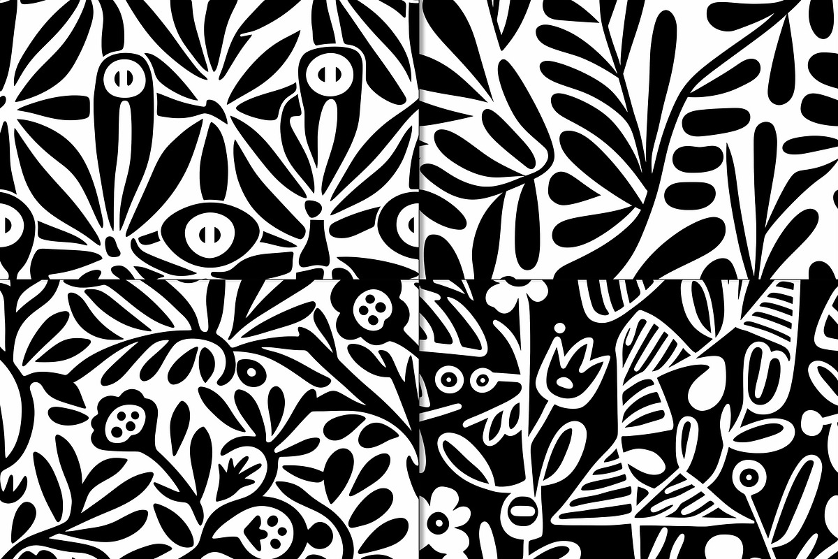 20 Seamless B/W Matisse-inspired Set, a Pattern Graphic by Nordic Design (Photo 9 of 9)