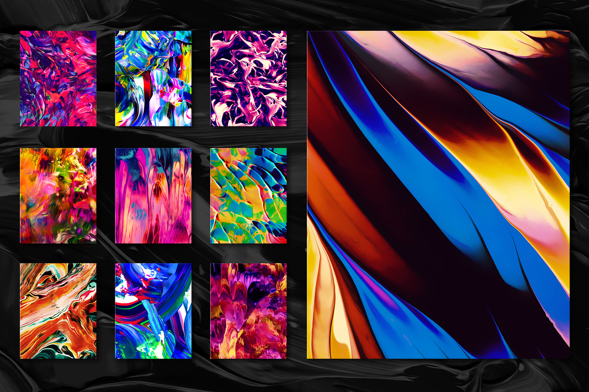 Flow Bundle—300 fluid paint textures, a Texture Graphic by Chroma Supply (Photo 16 of 34)