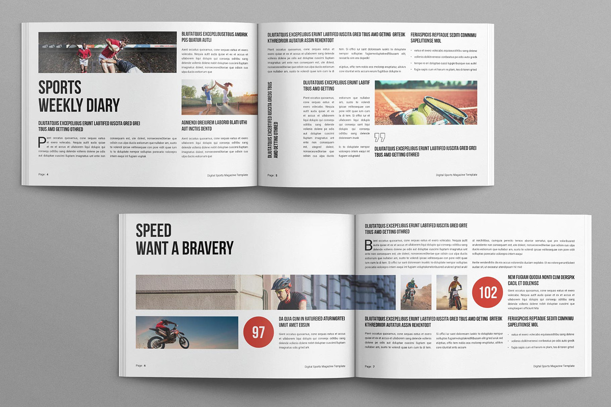Digital Sports Magazine Landscape, a Magazine Template by E-Type (Photo 3 of 7)