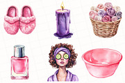 Spa Watercolor Clipart, an Illustration by OK Design (Thumbnail 4 of 5)