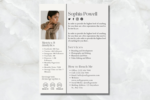 1 Page Media Kit Template Canva