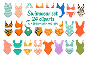 Swimwear Set, a Seasonal Illustration by ananastya (Thumbnail 1 of 3)