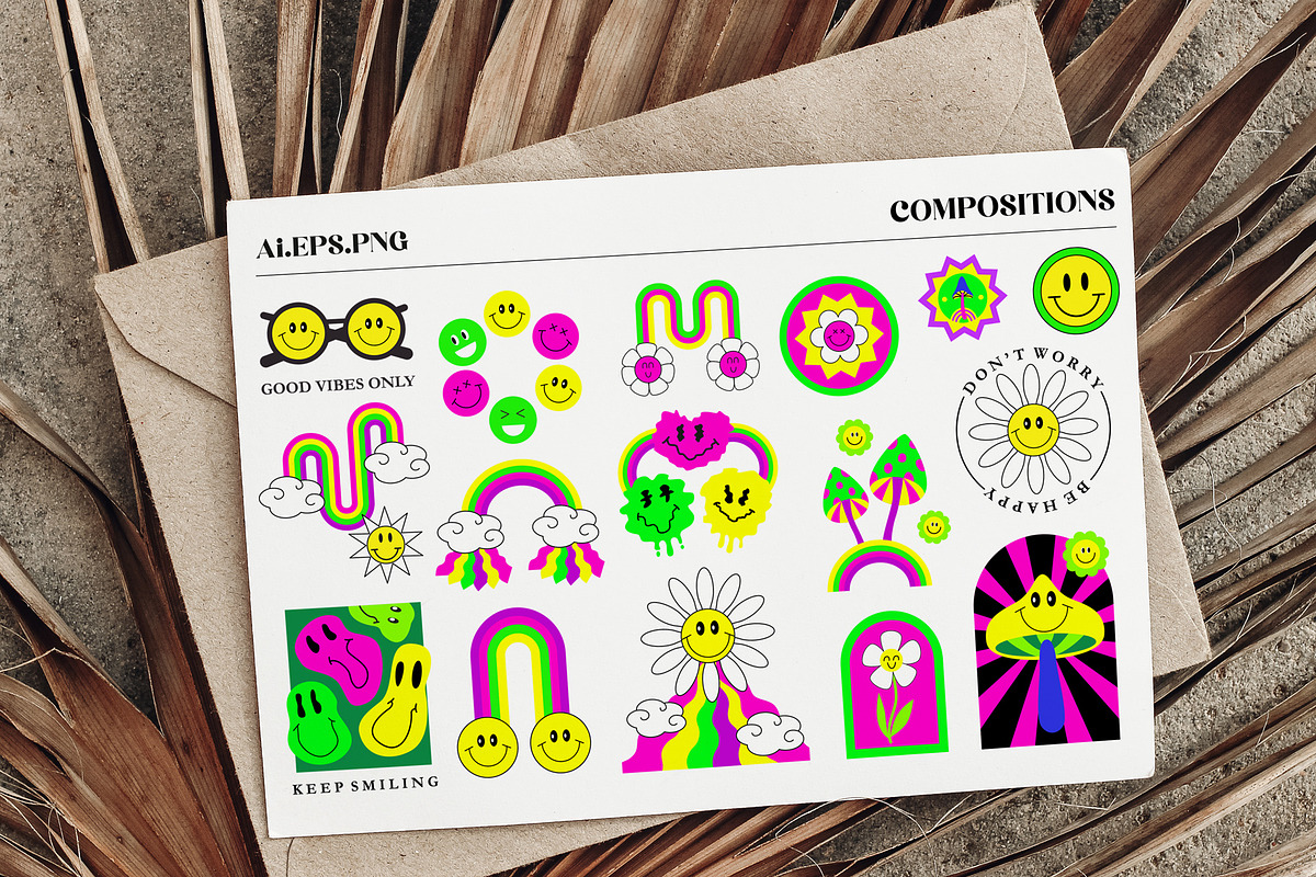 Retro Groovy Hippie Bundle, an Object Graphic by Sofico (Photo 4 of 35)
