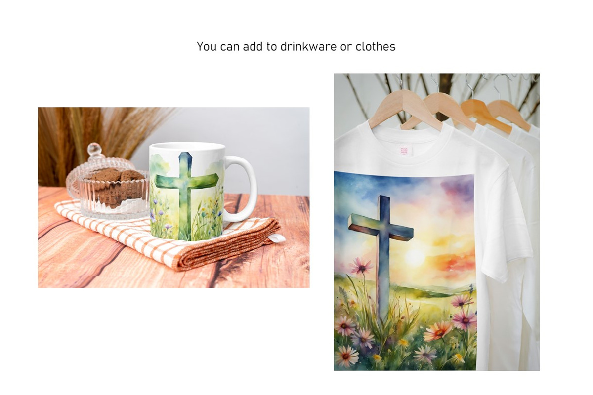 Watercolor Easter Cross, Set 2, a Decorative Illustration by Kat's Artful Creations (Photo 6 of 9)