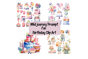 Midjourney Prompt Birthday ClipArt