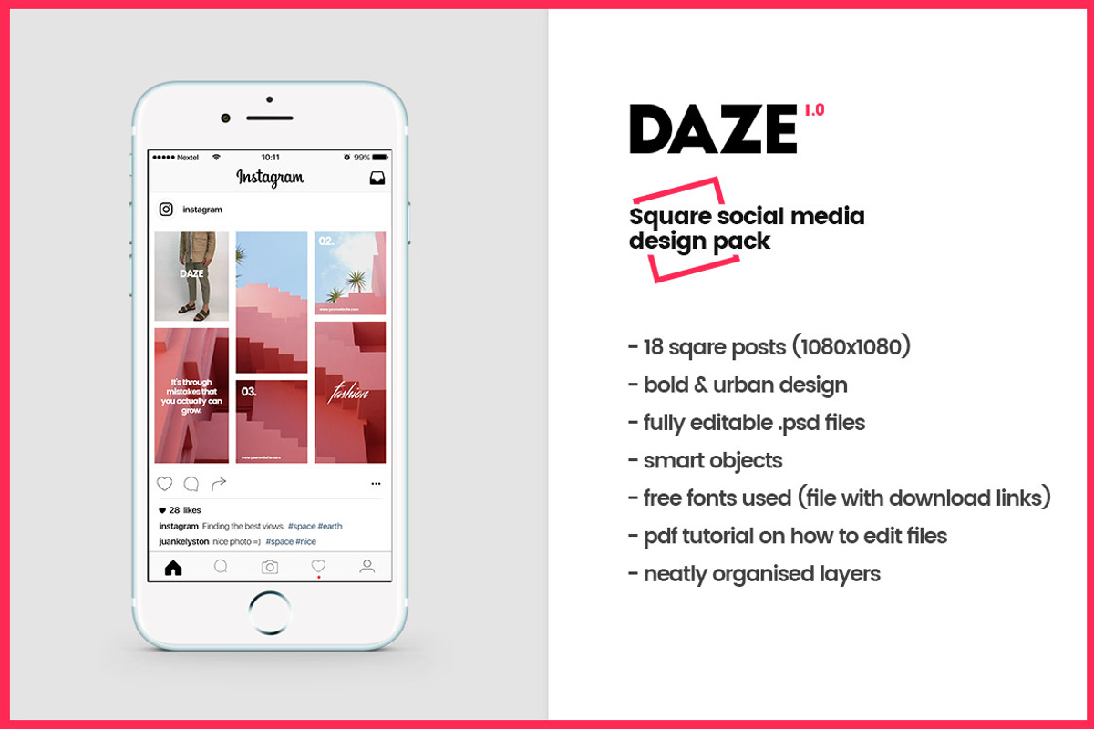 DAZE Edgy Social Media Designs, a Social Media Template by NordWood (Photo 3 of 8)