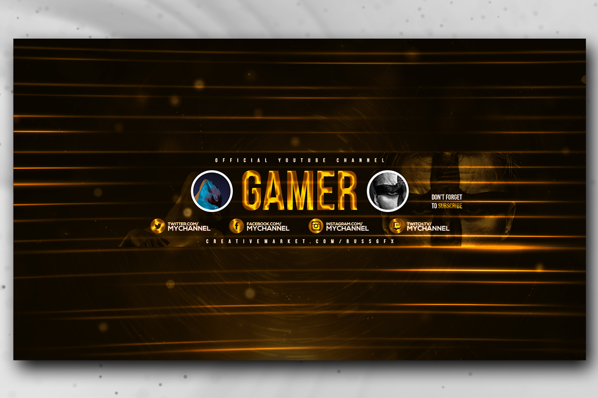 10 Youtube Channel Art Banners vol.3, a Social Media Template by RussGFX (Photo 11 of 11)