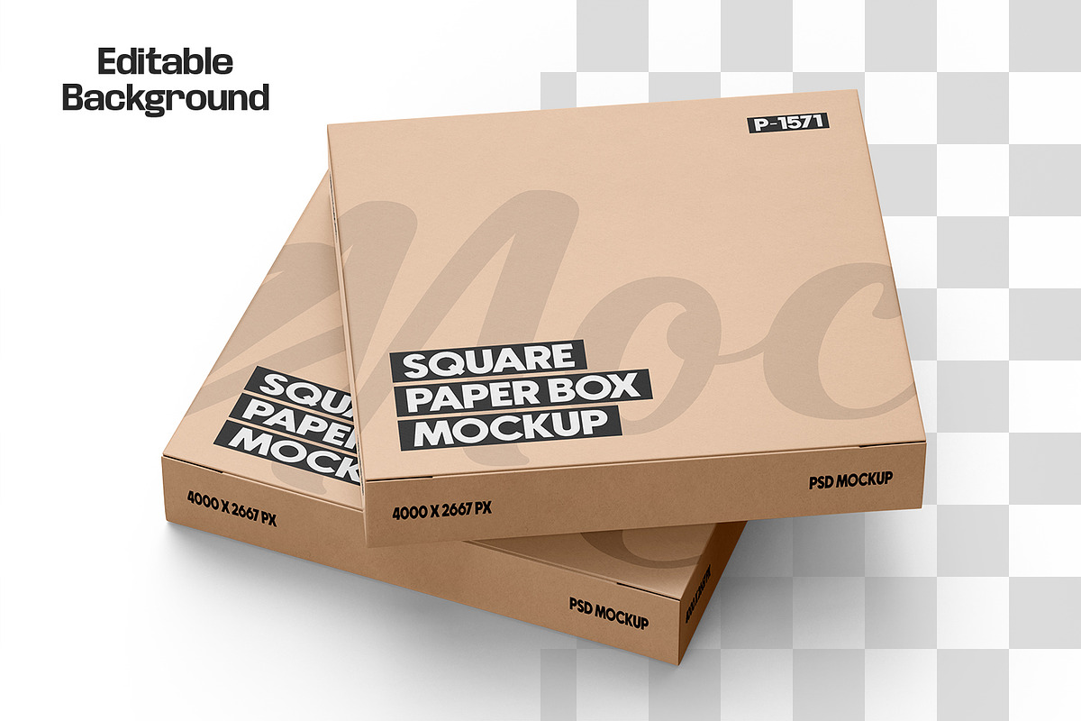 Kraft Square Box Mockup, a Packaging Mockup by Ram Studio (Photo 14 of 14)