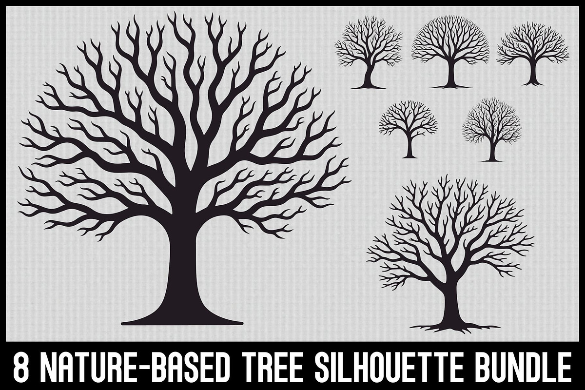 Nature Tree Silhouette Set, an Illustration by Creativeshirt (Photo 1 of 9)