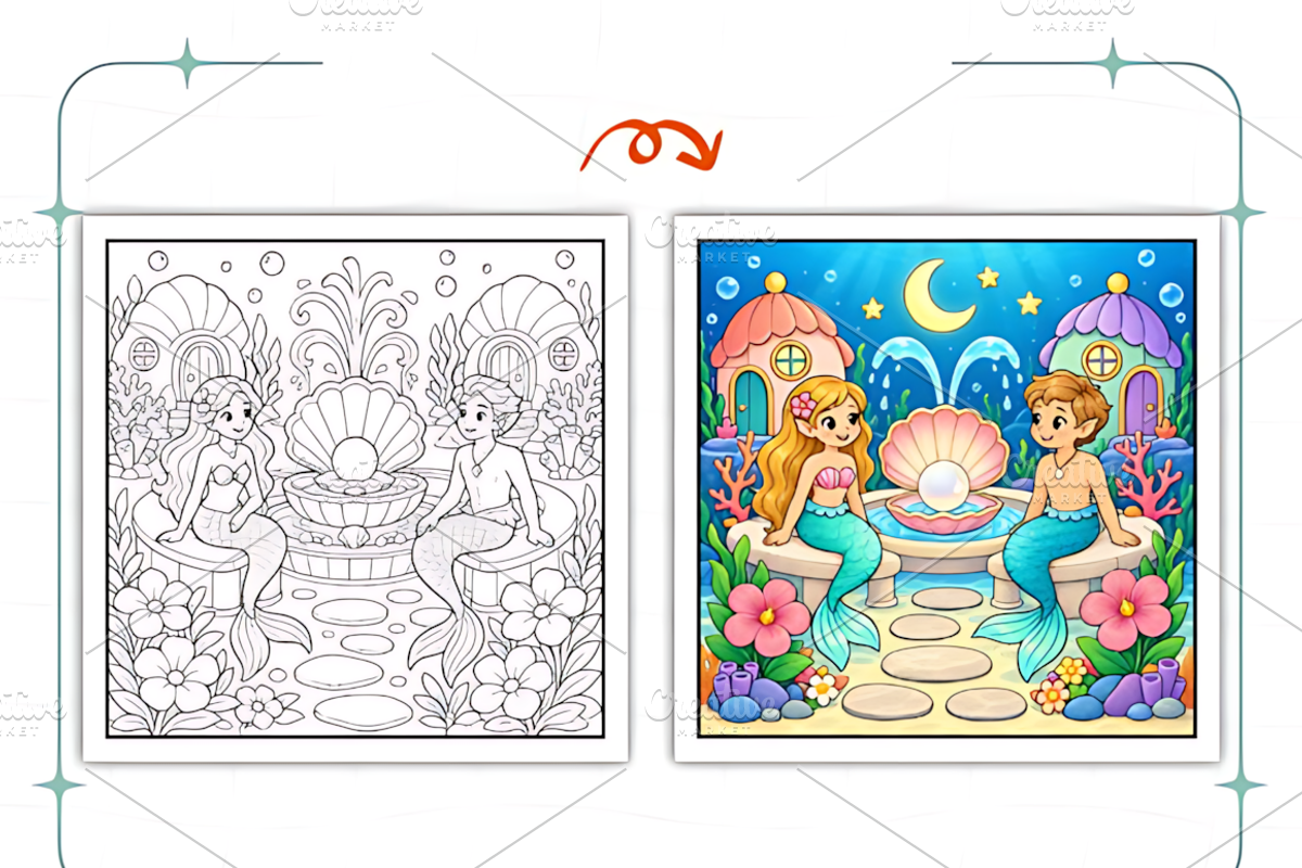 Underwater Dreams Coloring Book, a Decorative Illustration by Coco Bloom (Photo 7 of 8)