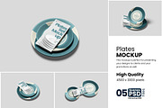 Modern Plates Set Mockup, an Advertising Mockup by bimockup (Thumbnail 1 of 6)