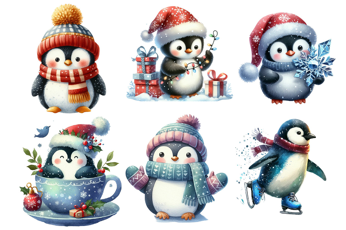 Christmas Penguin Winter Penguin PNG, an Illustration by SinaCreation (Photo 3 of 7)