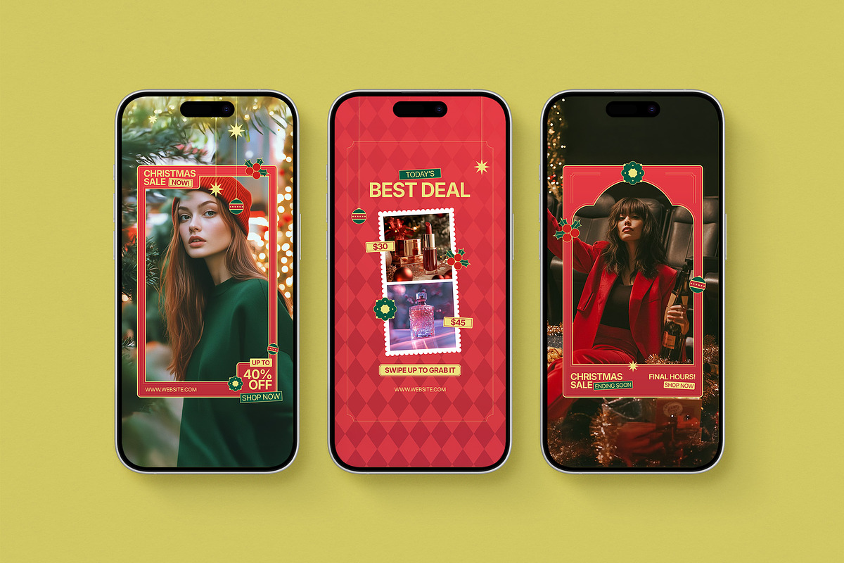 Christmas Sale Instagram Templates, a Social Media Template by Supanium Studio (Photo 3 of 5)