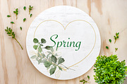 Greenery set, watercolor, gold line, a Decorative Illustration by mArtstore (Thumbnail 9 of 10)