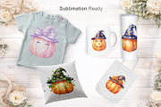 Witch Hat Pumpkin Sublimation, an Illustration by Artnoy (Thumbnail 6 of 8)