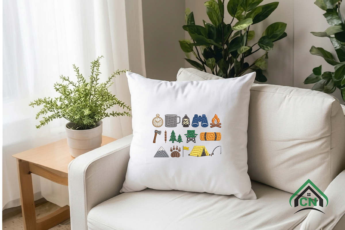 Camping Mini Embroidery Design, a Solid Icon by Craft Nest (Photo 4 of 6)