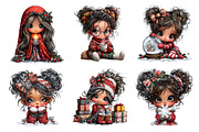 Whimsical Christmas Girl Clipart, an Illustration by DreamArtGraphic (Thumbnail 3 of 5)