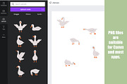 Cute geese clipart, an Animal Illustration by KeronnArt (Thumbnail 4 of 4)
