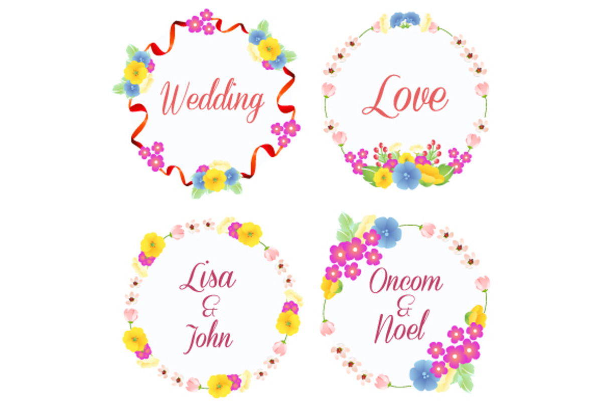 33 Flower Wreath Vector Collection, a Graphic by Propylparaben (Photo 9 of 14)