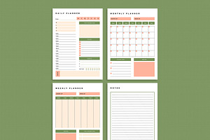 Daily, Weekly And Monthly Planner.