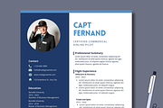 Airline Pilot Resume Template canva, a Resume Template by Climbwithelevator (Thumbnail 1 of 7)