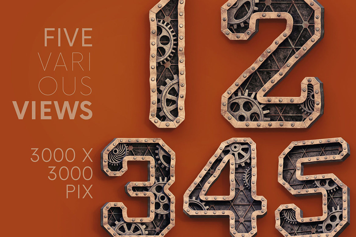Steampunk Machine - 3D Lettering, a Graphic by MIIM (Photo 3 of 8)