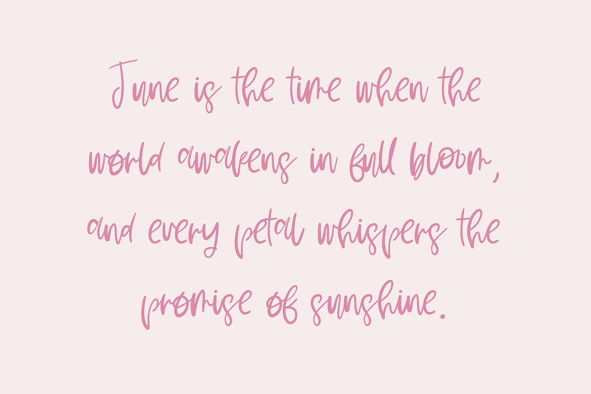 June Blossoms Script, a Handwritten Font by Beck McCormick (Photo 2 of 10)