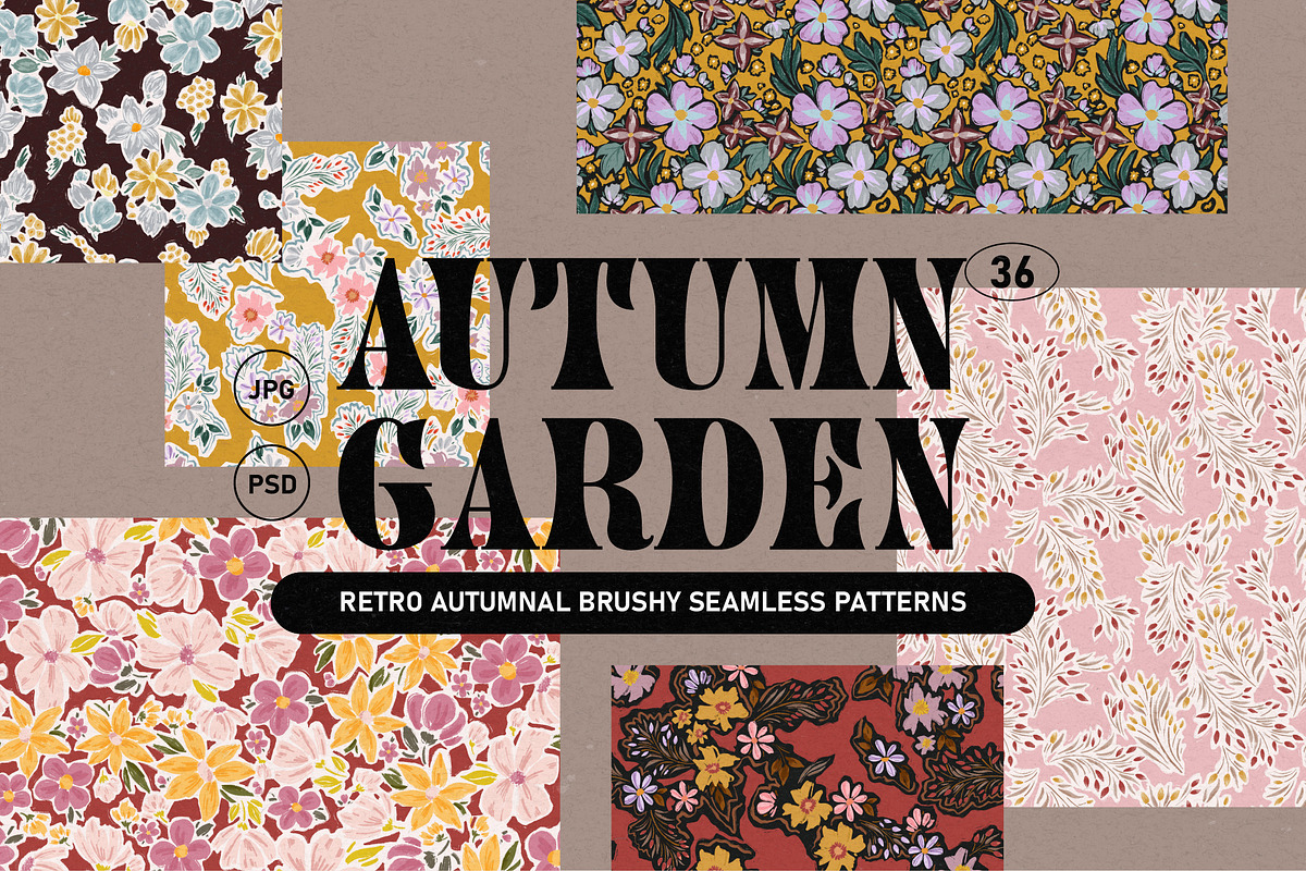 36 Autumn Floral Patterns, a Pattern Graphic by angelainthefields (Photo 1 of 7)