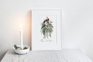 Watercolor Flower - Winter Wedding