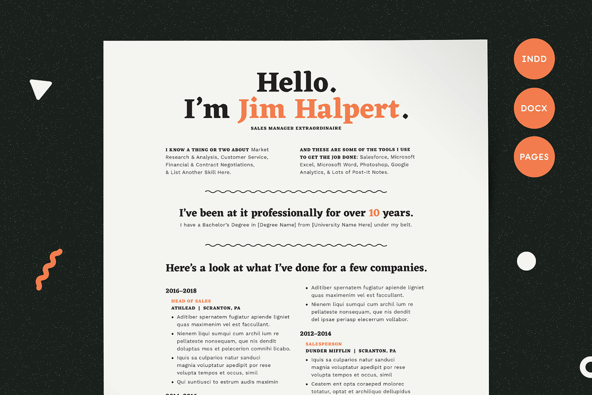 Human-Voiced Resume CV Template, a Resume Template by More Profesh (Photo 1 of 6)