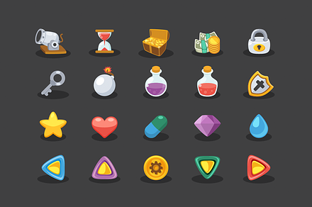Basic Game Elements Icons