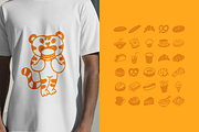 Animal Cafe. Mascots & Food Doodles, a Food Illustration by venimo (Thumbnail 8 of 12)
