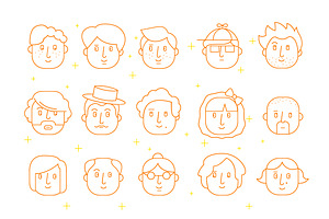 Line people icons