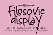 Filosovie Display – Quirky Ugly Font, a Handwritten Font by tebaltipislab (Thumbnail 1 of 11)