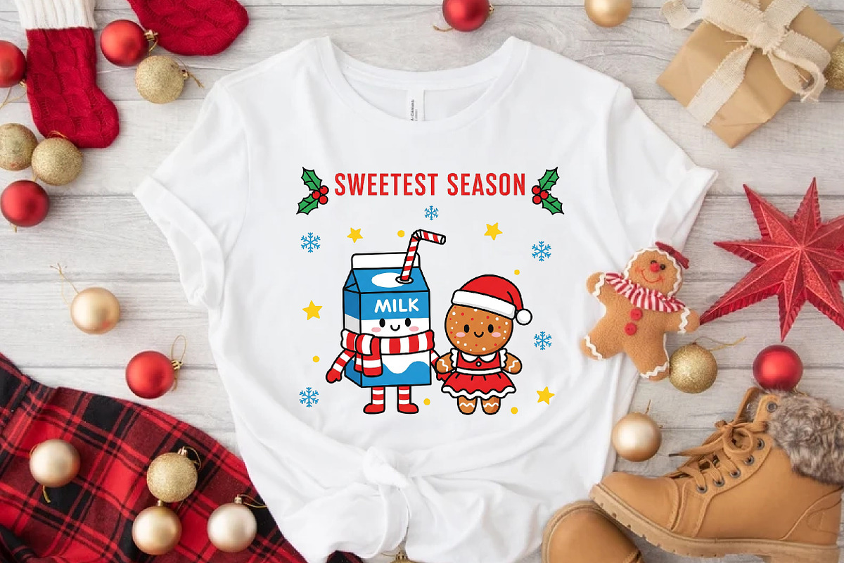 Christmas Milk and Cookies PNG, an Illustration by DreamArtGraphic (Photo 5 of 5)