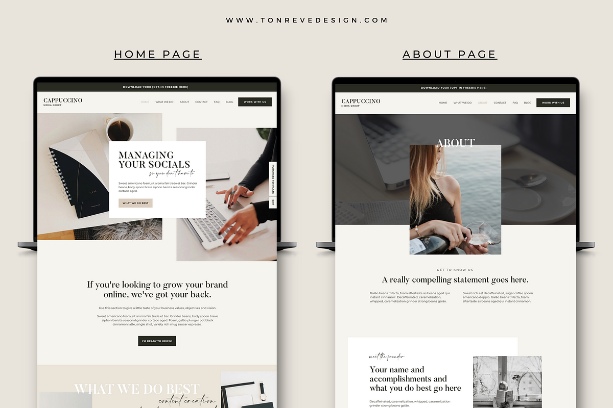 Wix Website Template for Services, a Wix Template by Ton Rêve Design Studio (Photo 4 of 9)
