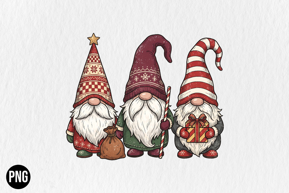 Christmas Gnome Merry Christmas, a Seasonal Illustration by CraftArtStudio (Photo 1 of 4)