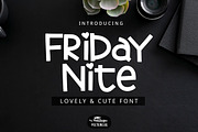 Friday Nite Font 75% OFF 2020, a Sans Serif Font by YandiDesigns (Thumbnail 1 of 4)