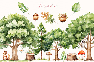 Woodland Animals Clipart Forest