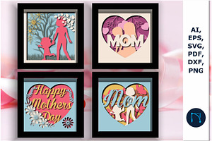 Mother Day Shadow Box Svg Bundle